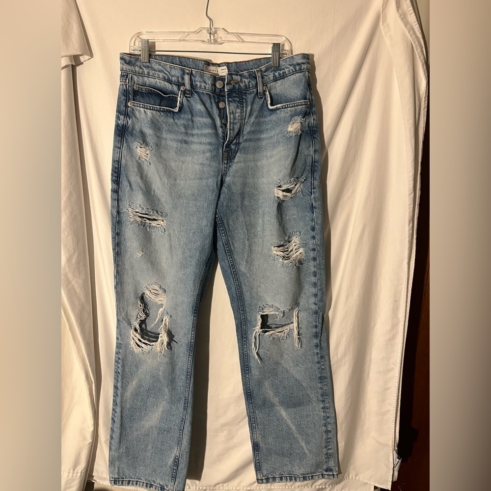 TOPMAN Ripped Men’s Blue Jeans w34/L32 #79